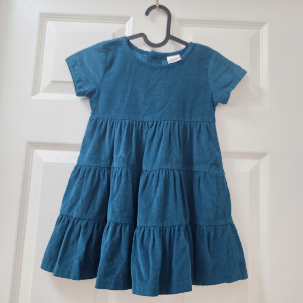 Hanna Andersson Teal Tiered Kids Dress